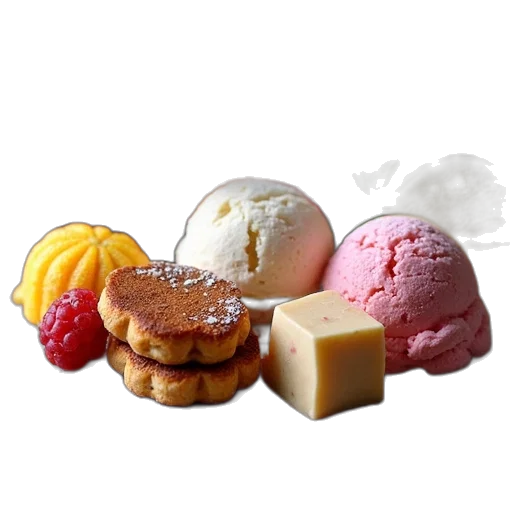 food, 3d render, pastel, dessert, platter, full, ice, cream transparent PNG cut-out