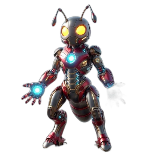 robot, creature, concept art, 3d render, pixel art, cyberpunk, futuristic, glowing transparent PNG cut-out