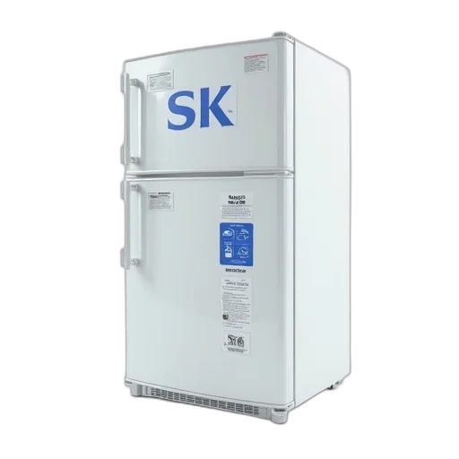 3d render, white, refrigerator, transparent, glass, door, displayed, has transparent PNG cut-out