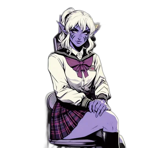 staff, jacket, dress, comic book art, concept art, pixel art, anime, neon lights transparent PNG cut-out