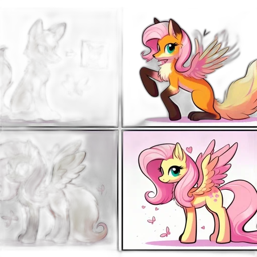 concept art, 3d render, fantasy art, transformation, occurs, when, fox, turns transparent PNG cut-out