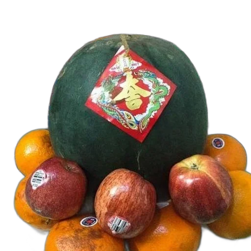crown, food, hat, photorealistic, oil painting, 3d render, watermelon, chinese transparent PNG cut-out