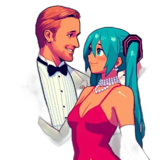 dress, pixel art, cartoon, concept art, anime, blue, colorful, pixel transparent PNG cut-out