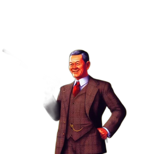 staff, jacket, robot, face, 3d render, concept art, vaporwave, pixel art transparent PNG cut-out