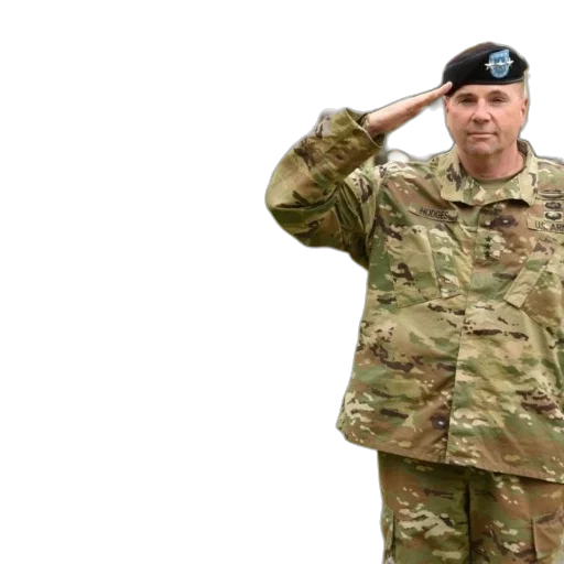 staff, two, military, officers, camouflage, uniforms, salute, during transparent PNG cut-out