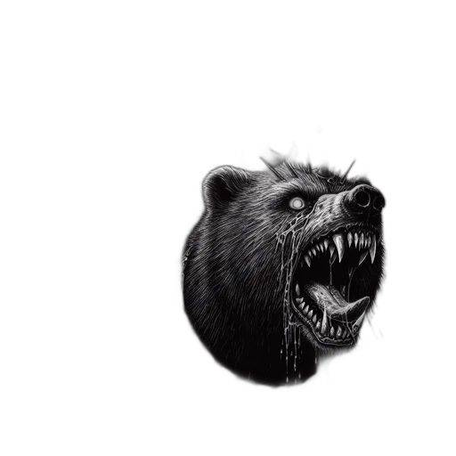 animal, creature, face, mask, photorealistic, concept art, pixel art, pencil sketch transparent PNG cut-out