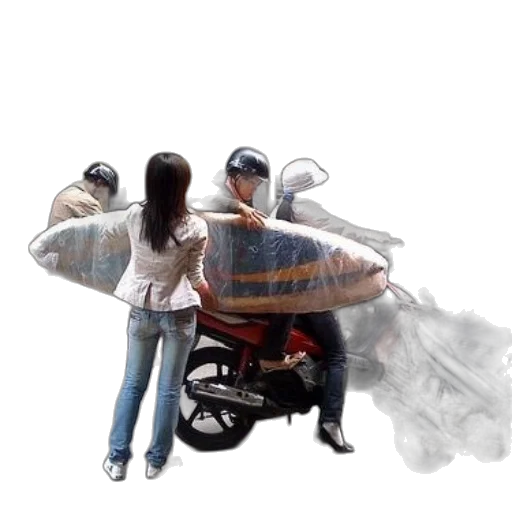 umbrella, car, jacket, robot, photorealistic, concept art, 3d render, fog transparent PNG cut-out