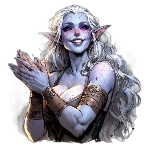 fantasy art, concept art, pixel art, comic book art, dark, fantastical, elf, fairy transparent PNG cut-out