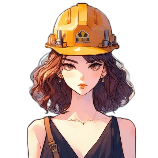 hat, staff, face, jewelry, anime, fantasy art, concept art, pixel art transparent PNG cut-out