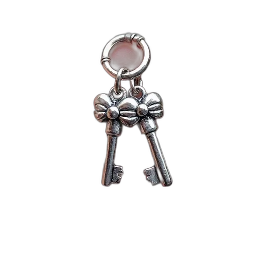 jewelry, staff, jacket, 3d render, pair, silver, key, charms transparent PNG cut-out