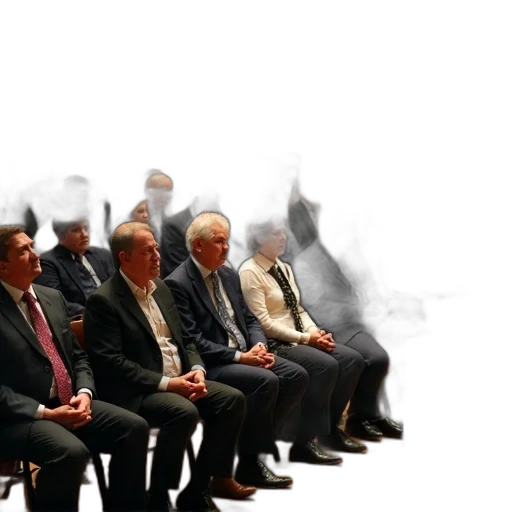 staff, furniture, robot, face, concept art, 3d render, large, audience transparent PNG cut-out