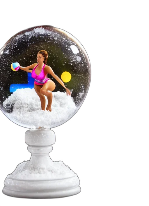 snow, globe, mantel, has transparent PNG cut-out