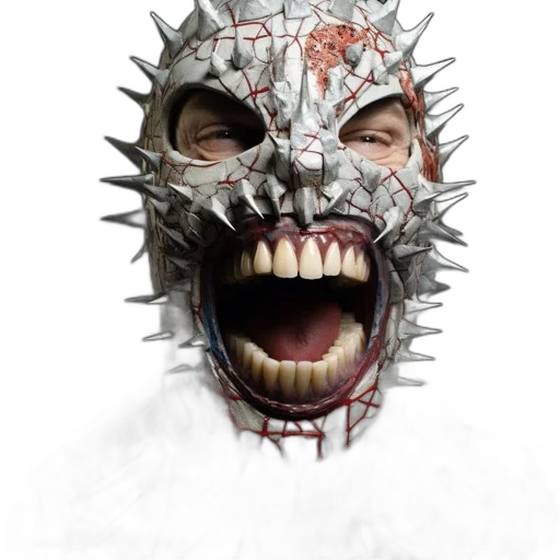 mask, face, creature, animal, concept art, photorealistic, 3d render, comic book art transparent PNG cut-out