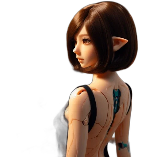 dress, robot, concept art, 3d render, fantasy art, photorealistic, anthropomorphic, doll transparent PNG cut-out