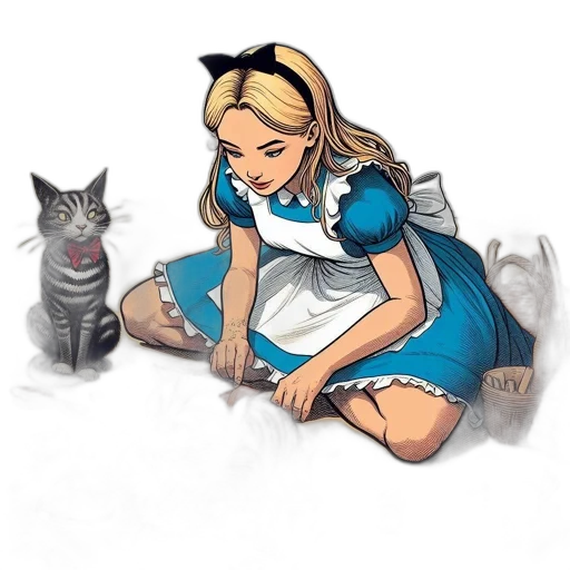 dress, comic book art, concept art, cartoon, anime, outer space, blue, monochrome transparent PNG cut-out