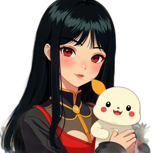 staff, animal, creature, weapon, anime, pixel art, fantasy art, cartoon transparent PNG cut-out