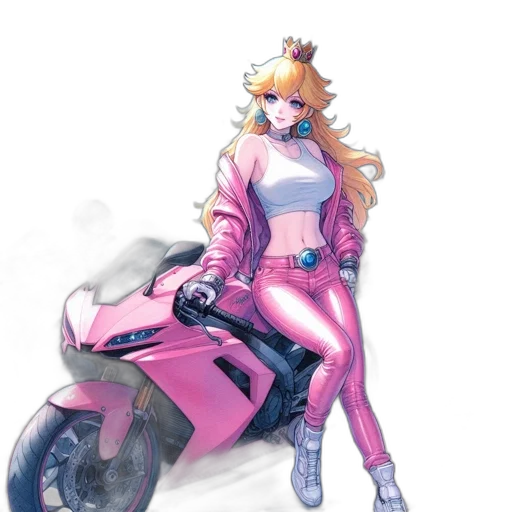 jacket, weapon, dress, robot, vaporwave, concept art, anime, pixel art transparent PNG cut-out