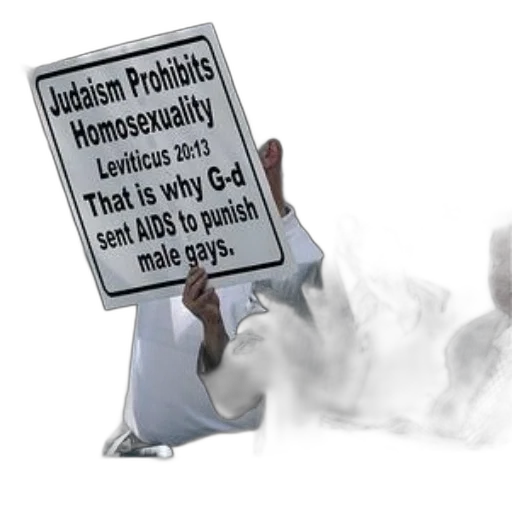 fog, man, holds, sign transparent PNG cut-out