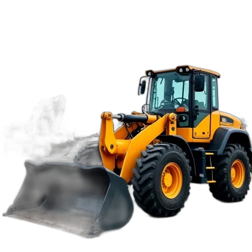 weapon, animal, car, hat, photorealistic, 3d render, yellow, bulldozer transparent PNG cut-out