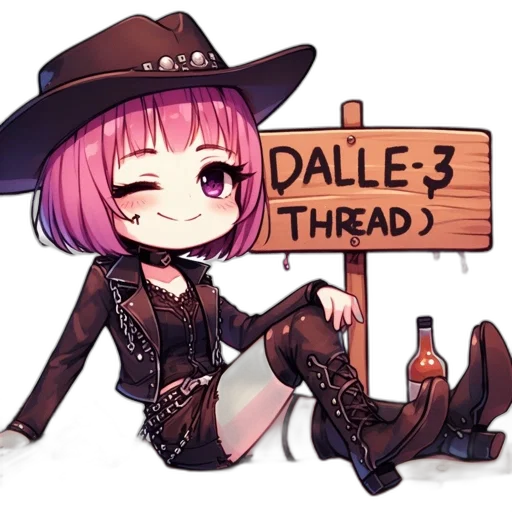 hat, pixel art, cyberpunk, cartoon, anime, dark, animated, figure transparent PNG cut-out