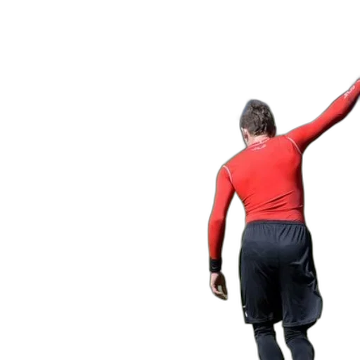 jacket, staff, 3d render, concept art, soccer, referee, red, shirt transparent PNG cut-out