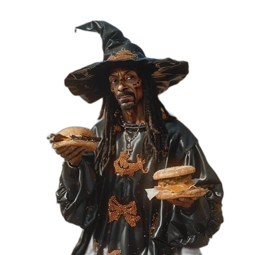 food, staff, hat, concept art, fantasy art, photorealistic, man, wearing transparent PNG cut-out