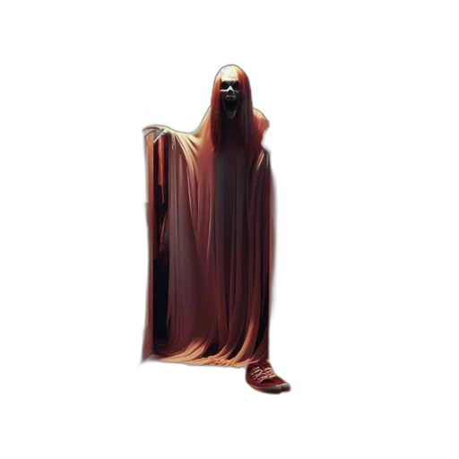 dress, creature, mask, staff, concept art, 3d render, pixel art, fantasy art transparent PNG cut-out