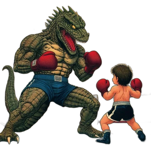 dragon, animal, concept art, pixel art, comic book art, photorealistic, surreal, boxing transparent PNG cut-out