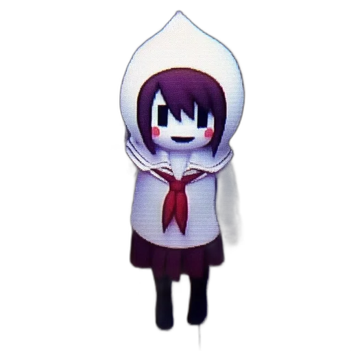 jacket, creature, staff, mask, pixel art, concept art, 3d render, anime transparent PNG cut-out