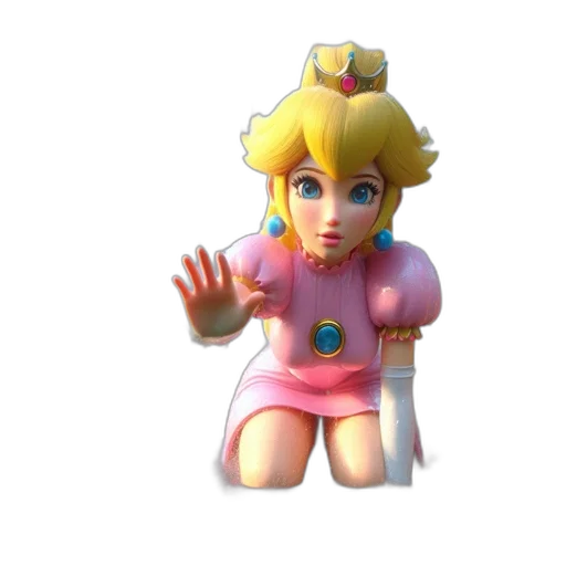 dress, weapon, face, crown, 3d render, concept art, vaporwave, pixel art transparent PNG cut-out