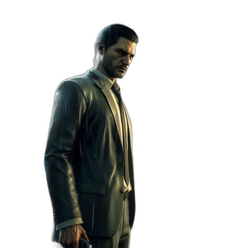 jacket, face, staff, weapon, concept art, 3d render, photorealistic, cyberpunk transparent PNG cut-out