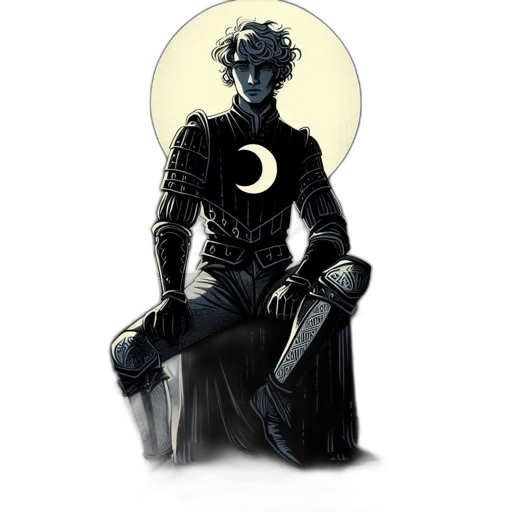 staff, mask, fantasy art, concept art, comic book art, pixel art, dark, monochrome transparent PNG cut-out