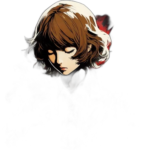 mask, face, hair, crown, pixel art, comic book art, concept art, anime transparent PNG cut-out