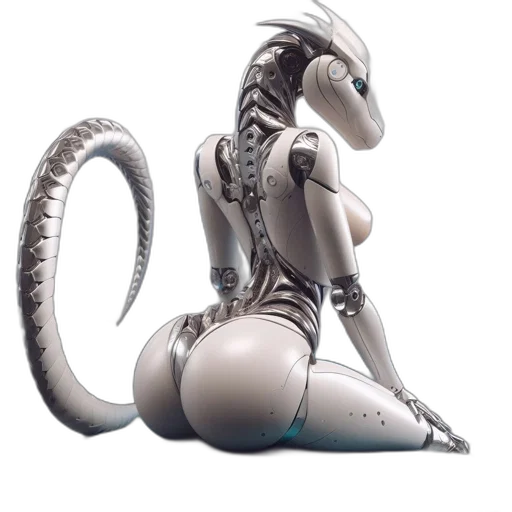 dragon, robot, creature, animal, fantasy art, concept art, 3d render, photorealistic transparent PNG cut-out