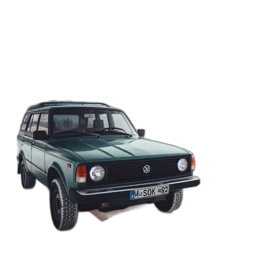 car, photorealistic, 3d render, concept art, pixel art, vintage, green, license transparent PNG cut-out
