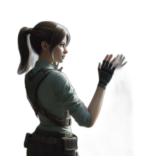 staff, weapon, jacket, robot, concept art, 3d render, photorealistic, cyberpunk transparent PNG cut-out
