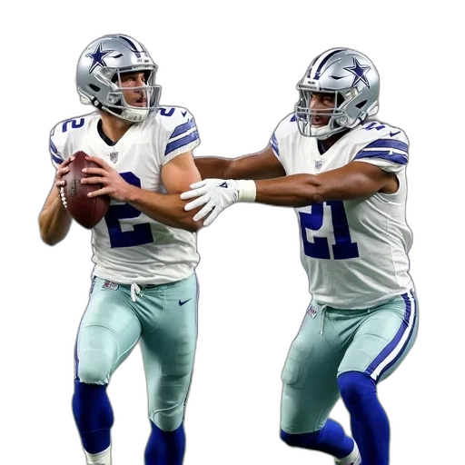 first, image, shows, two, football, players, game, setting transparent PNG cut-out