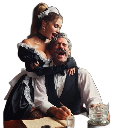 dress, bottle, face, crown, oil painting, photorealistic, concept art, fire transparent PNG cut-out