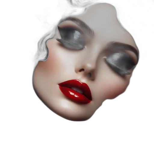 mask, face, photorealistic, 3d render, fantasy art, concept art, fire, red transparent PNG cut-out