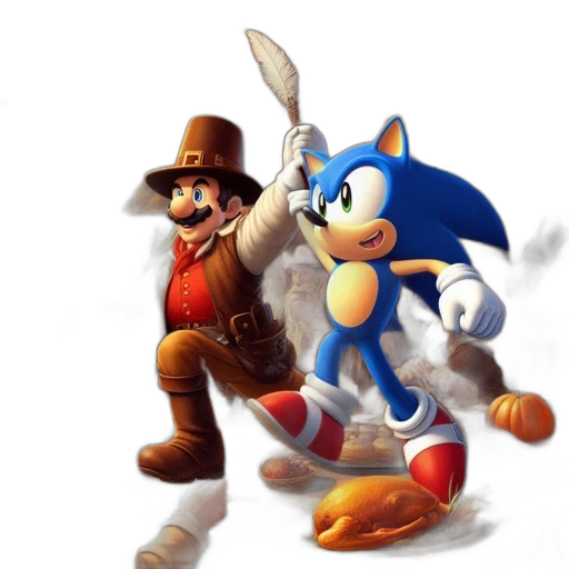 hat, concept art, pixel art, 3d render, fantasy art, mario, sonic, interact transparent PNG cut-out