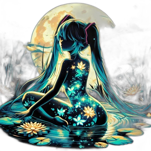 dress, creature, mask, flower, fantasy art, concept art, anime, pixel art transparent PNG cut-out