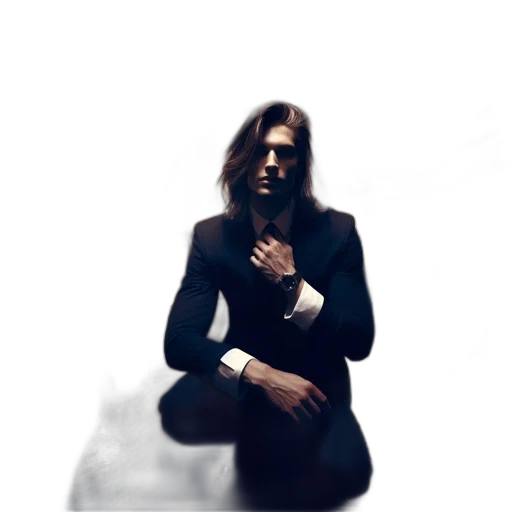 jacket, photorealistic, dimly, lit, tunnel, group, formally, dressed transparent PNG cut-out