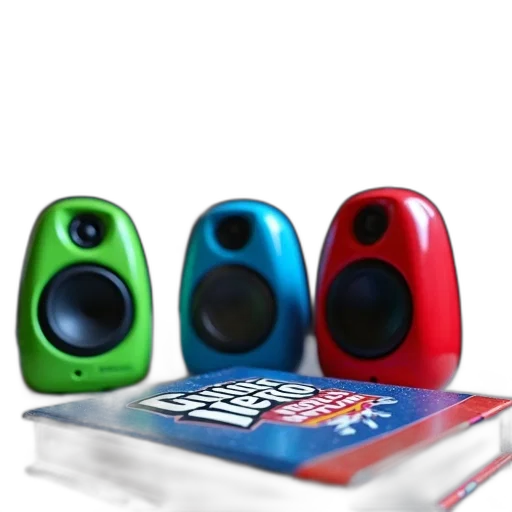 shoes, 3d render, close-up, view, gaming, console, three, speakers transparent PNG cut-out