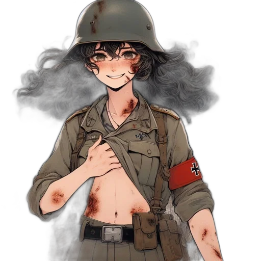 weapon, jacket, hat, staff, anime, watercolor, concept art, pixel art transparent PNG cut-out