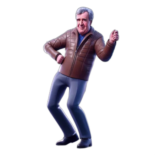 jacket, staff, creature, animal, 3d render, concept art, pixel art, older transparent PNG cut-out