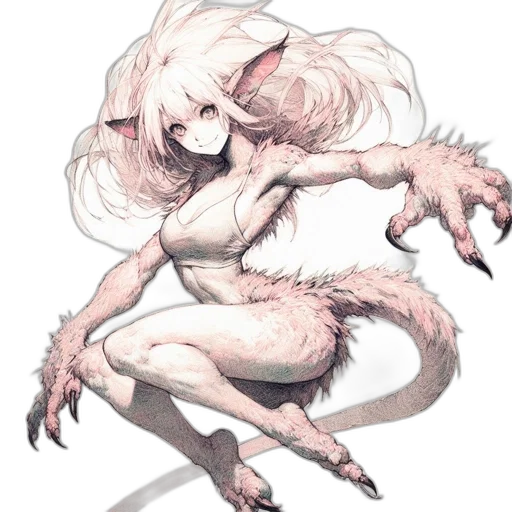 creature, dragon, hair, animal, concept art, fantasy art, watercolor, pixel art transparent PNG cut-out