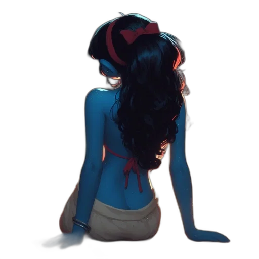 hair, dress, crown, creature, concept art, watercolor, pixel art, fantasy art transparent PNG cut-out