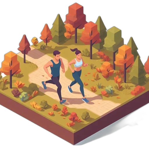 pixel art, concept art, 3d render, fantasy art, forest, fire, fog, earth tones transparent PNG cut-out