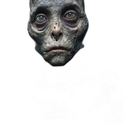 mask, face, creature, staff, 3d render, photorealistic, concept art, fantasy art transparent PNG cut-out