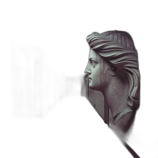 face, hair, mask, crown, photorealistic, 3d render, concept art, pencil sketch transparent PNG cut-out